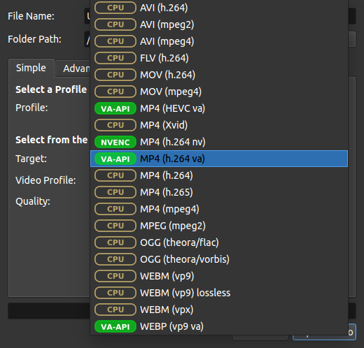 Hardware acceleration options in OpenShot 2.5.0